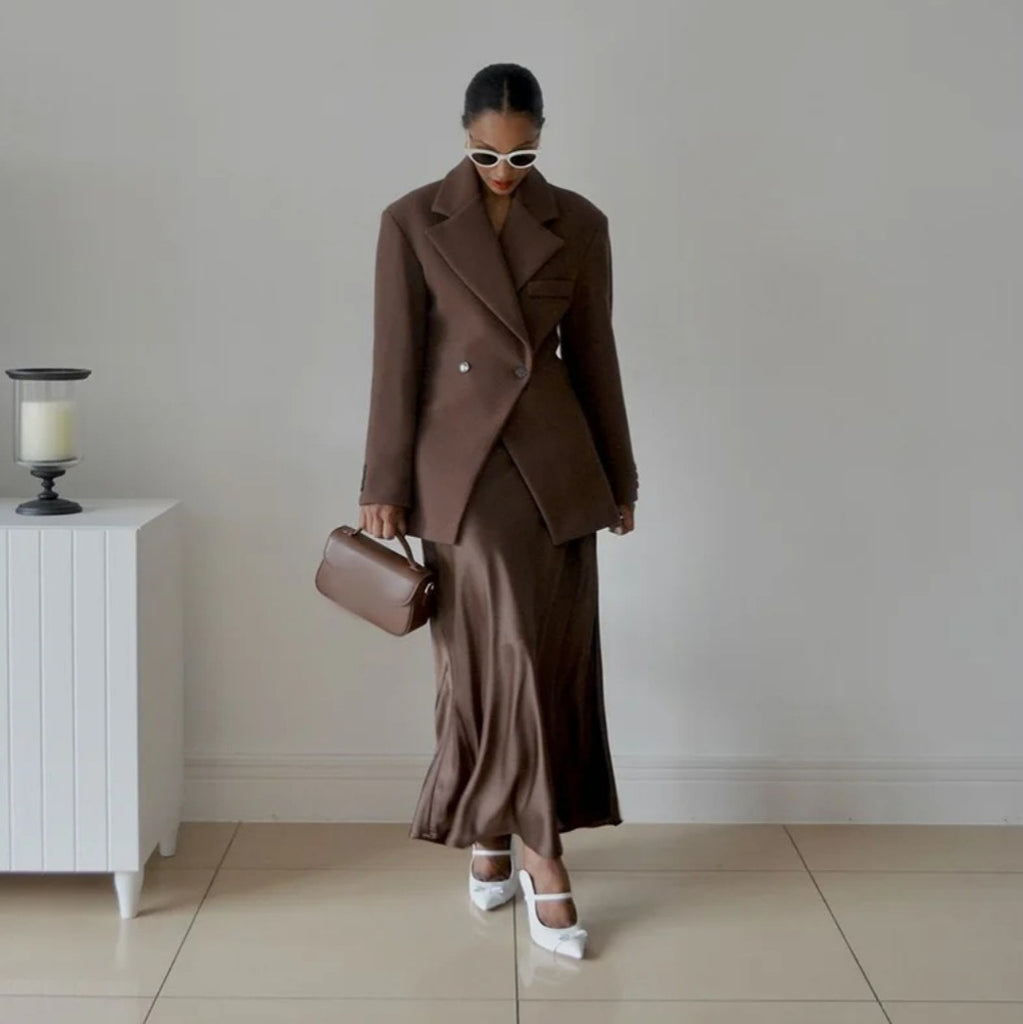 Damen eleganter, doppelreihiger Blazer mit klassischem Revers WW