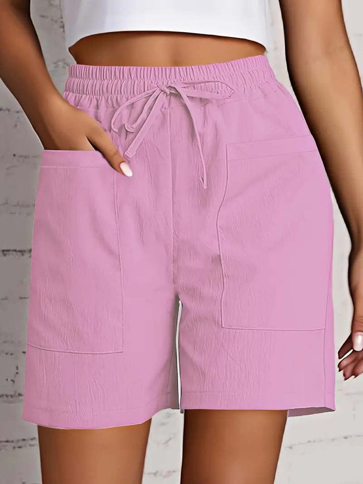 Damen entspannte Shorts mit breitem Gummibund und praktischen Taschen W&W Mode