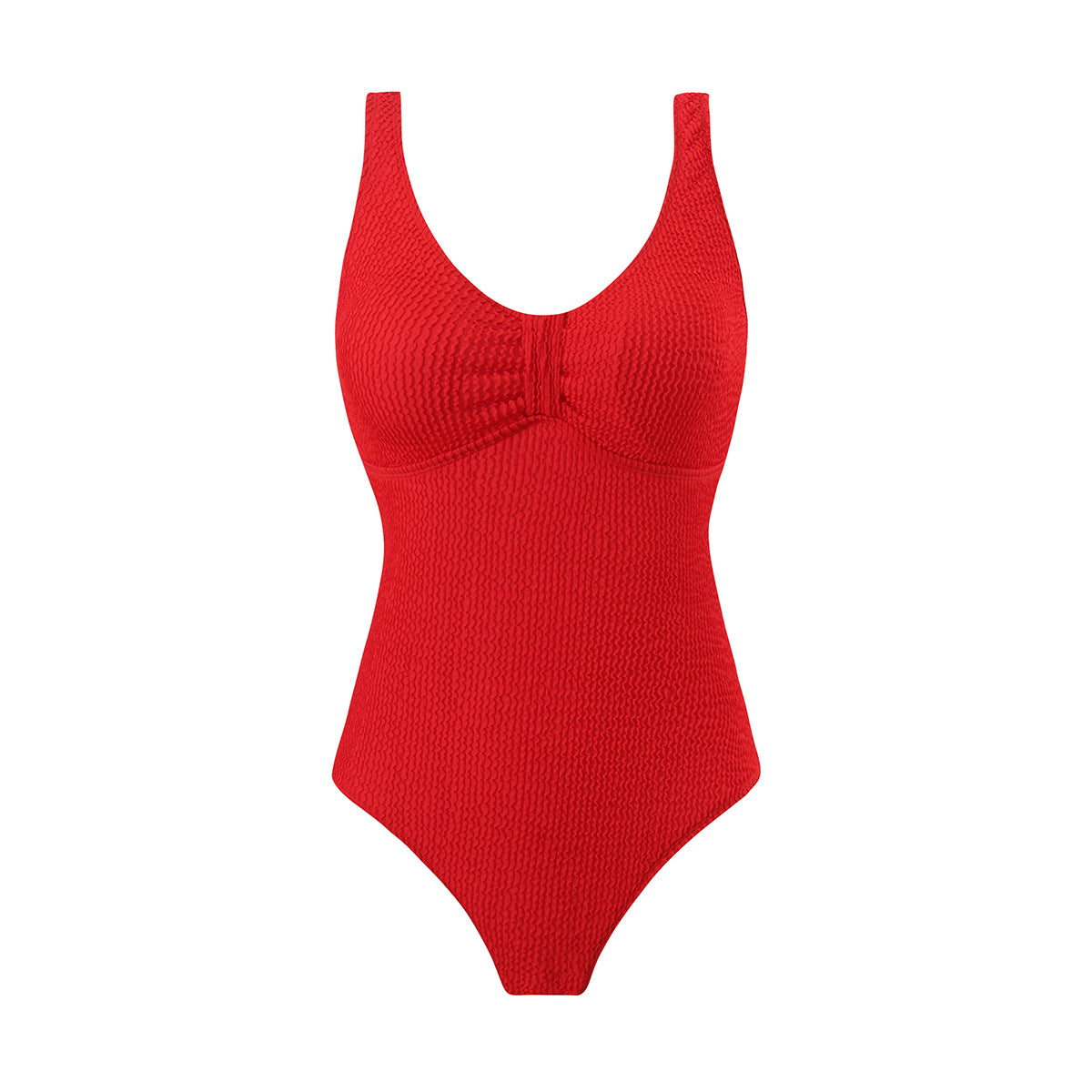 Damen Einteiliger Badeanzug mit strukturiertem Obermaterial und sportlichem Schnitt WW