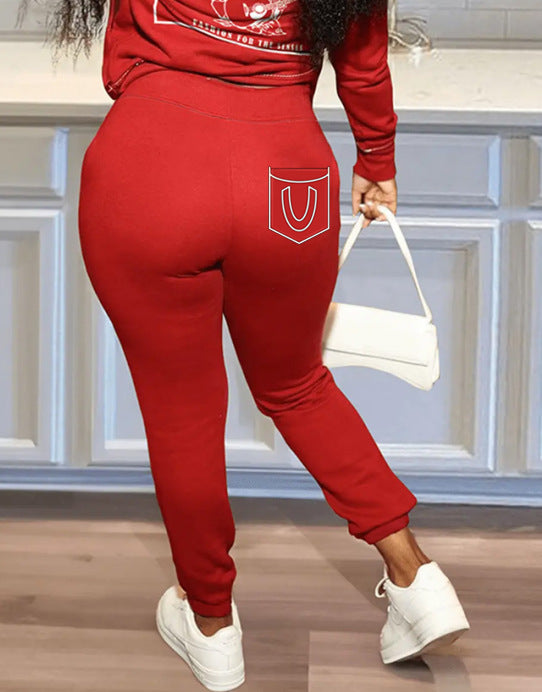 Damen Sportliche Jogginghose mit seitlicher Tasche und elastischem Bündchen WW