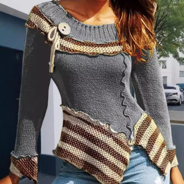 Damen Strickpullover mit kunstvollem Design und eleganten Details WW