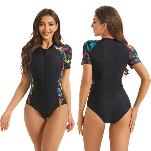 WW | Damen Sportlicher Surfanzug mit hohem UV-Schutz und stylischem Muster