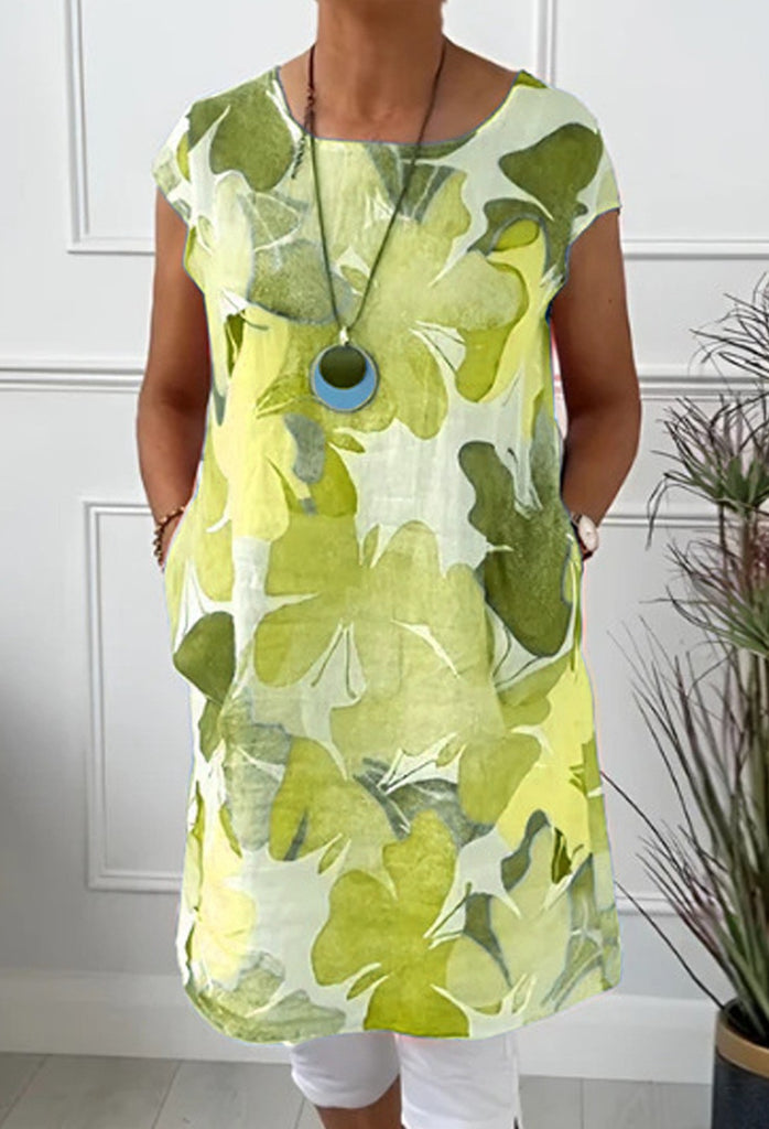 Damen Strandkleid mit floralem Design und praktischen Eingrifftaschen WW
