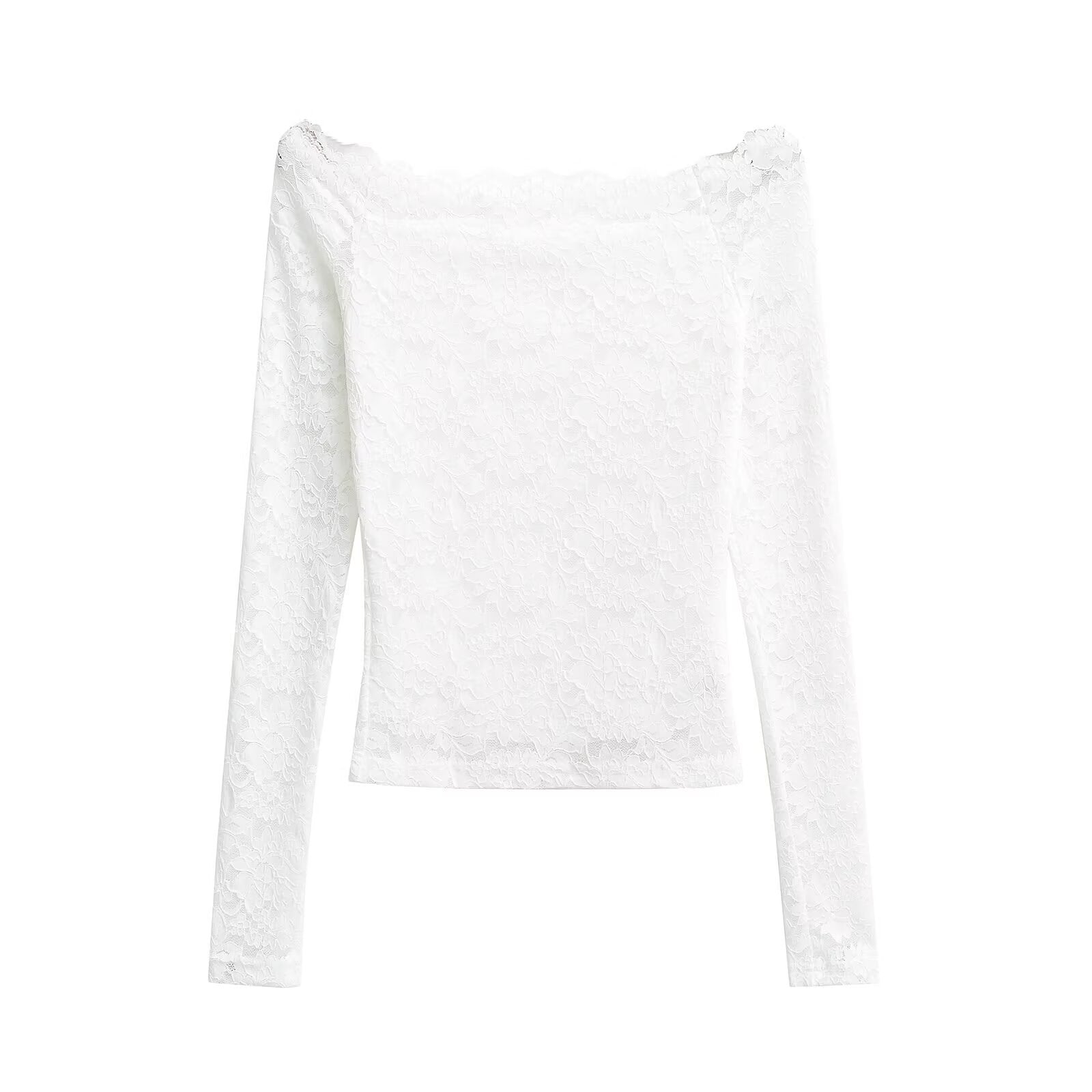 Damen Spitzenoberteil mit schickem Off-Shoulder-Ausschnitt WW
