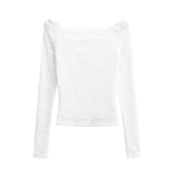 Damen Spitzenoberteil mit schickem Off-Shoulder-Ausschnitt WW