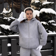 Damen Bequeme und stylische Kapuzenjacke WW