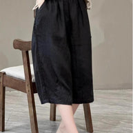 Damen Relaxed Fit Leinen Culotte Shorts WW