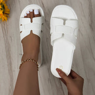 Damen Bequeme und modische Flip-Flops mit Plattform WW