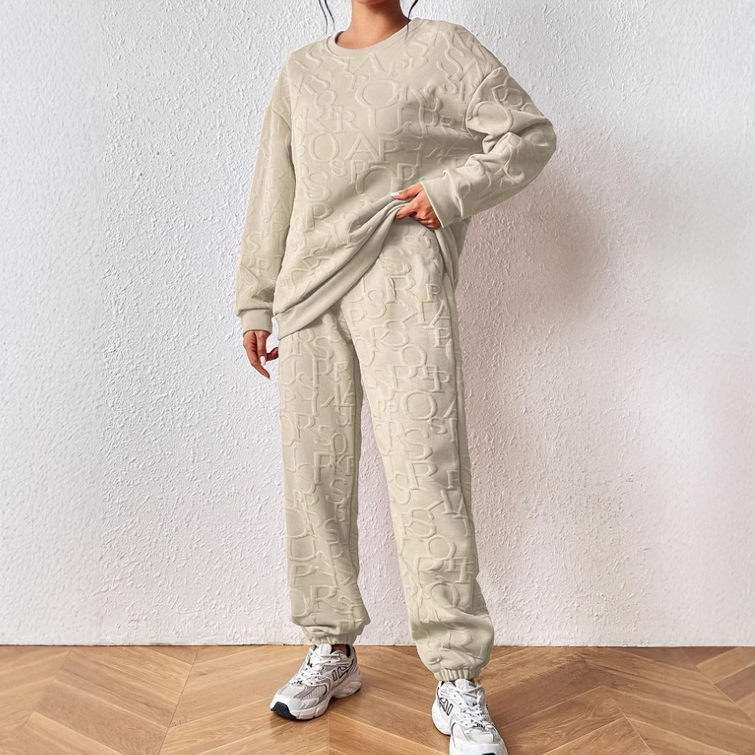 Damen Set aus hochwertigem Sweatshirt und Jogginghose WW