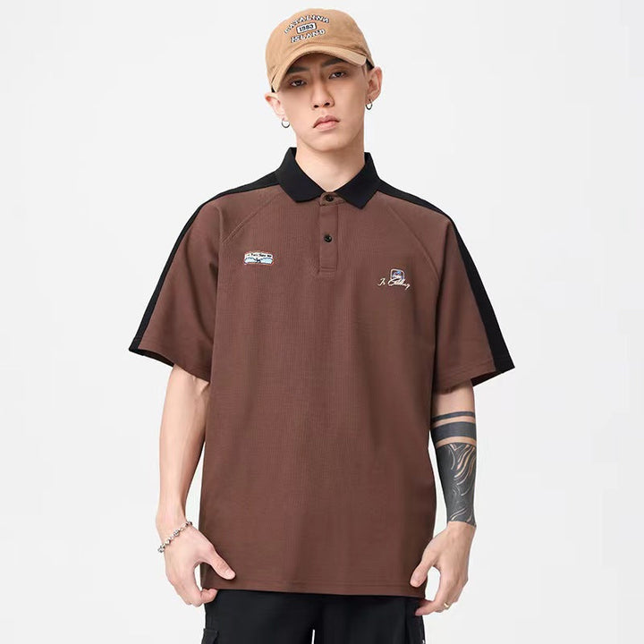 Herren Polo-Shirt mit modernem Strukturdesign und kontrastierenden Akzenten W&W Mode