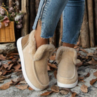 Damen bequeme Fleece-Hausschuhe mit warmem Innenfutter und rutschfester Sohle WW