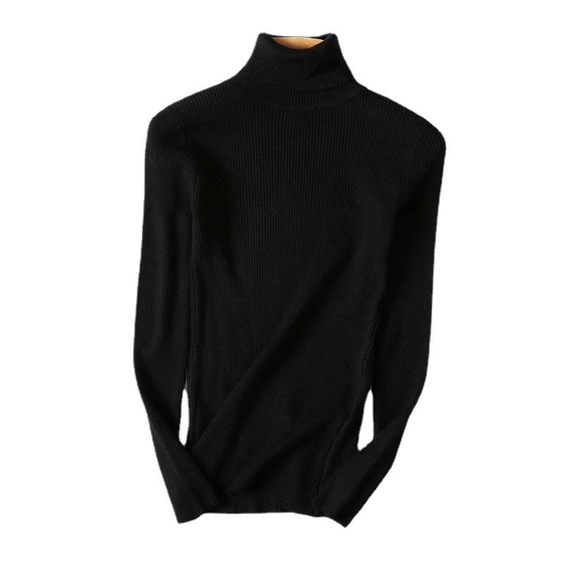 Damen Rollkragenpullover im feinen Rippenstrick WW