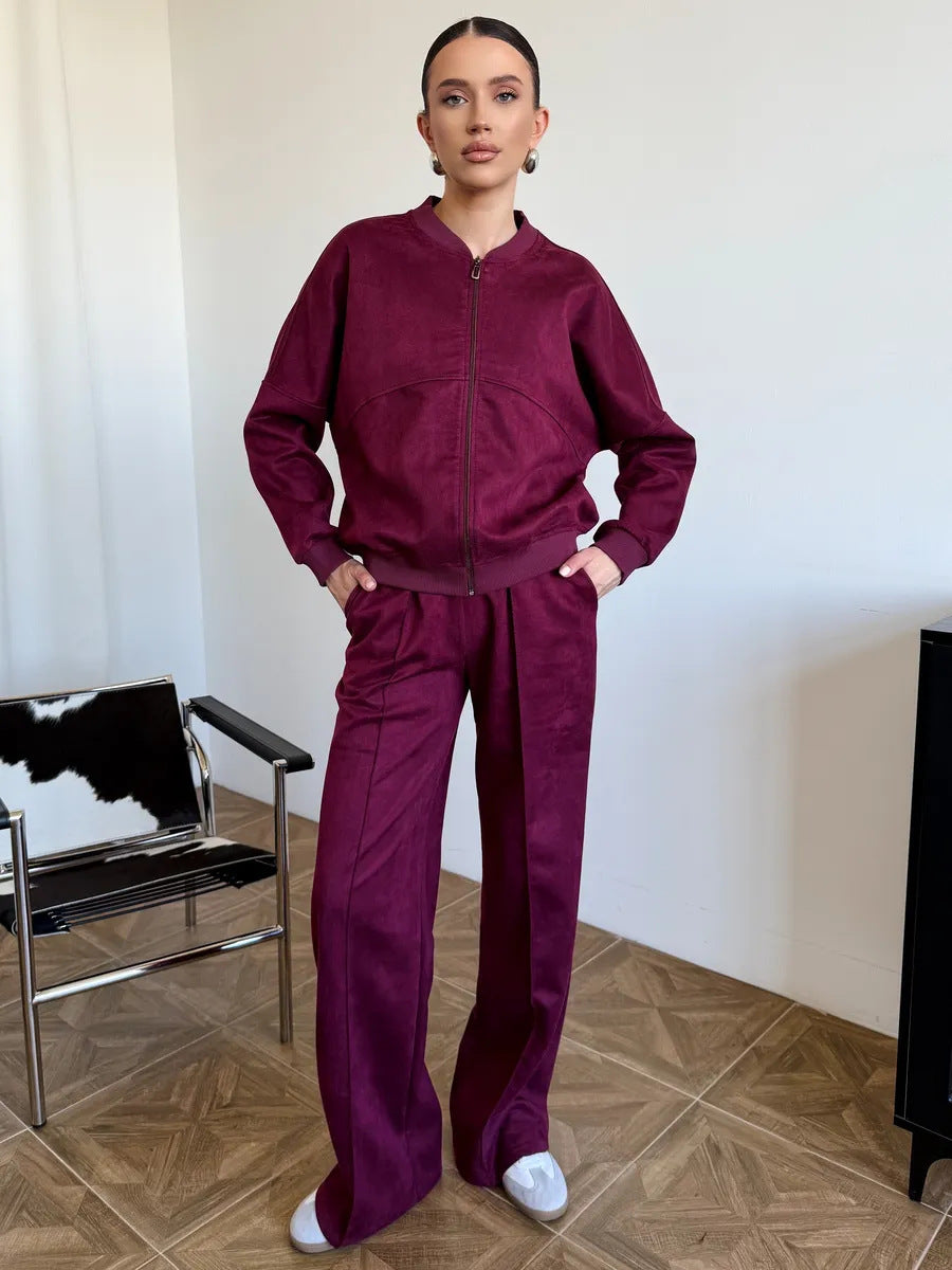 Damen Sportliche Freizeitjacke und weite Hose WW