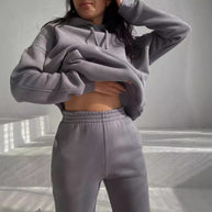 Damen bequemer Kapuzenpullover aus weichem Baumwollmix WW