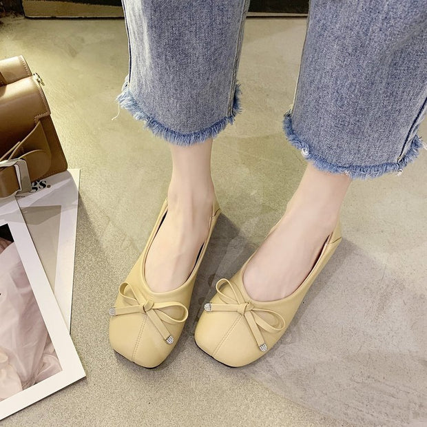 Damen Ballerinas mit dekorativem Schleifen-Detail und rutschfester Sohle W&W