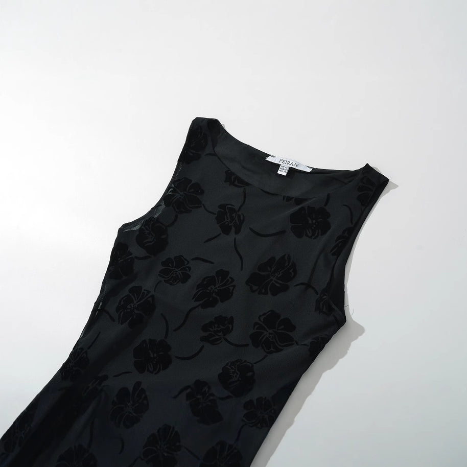 Damen Maxikleid aus luxuriösem, floralem Design W&W
