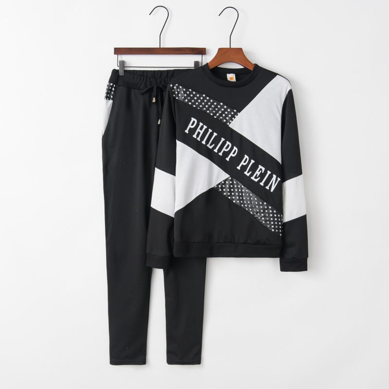 Damen Sportanzug mit modernem grafikdesign und elastischem Bund WW