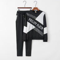 Damen Sportanzug mit modernem grafikdesign und elastischem Bund WW