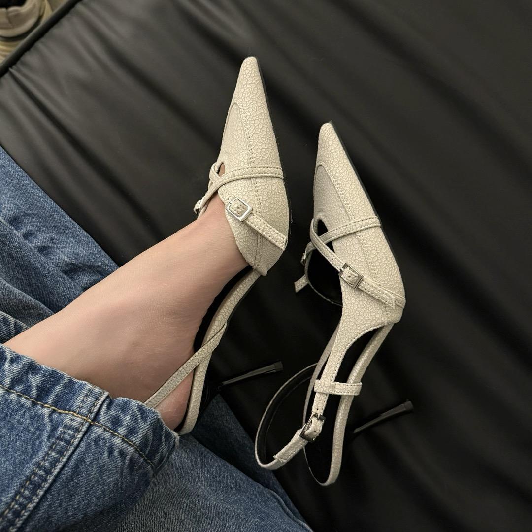 Damen Slingback Pumps mit stilvollem Überkreuzriemen WW