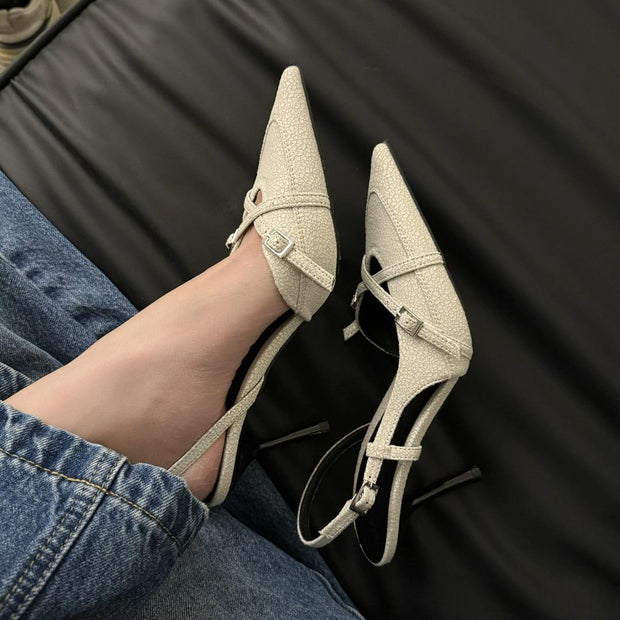 Damen Slingback Pumps mit stilvollem Überkreuzriemen WW