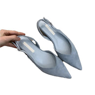 Damen Slingback Ballerinas mit elegantem V-Ausschnitt und komfortablem Fußbett WW