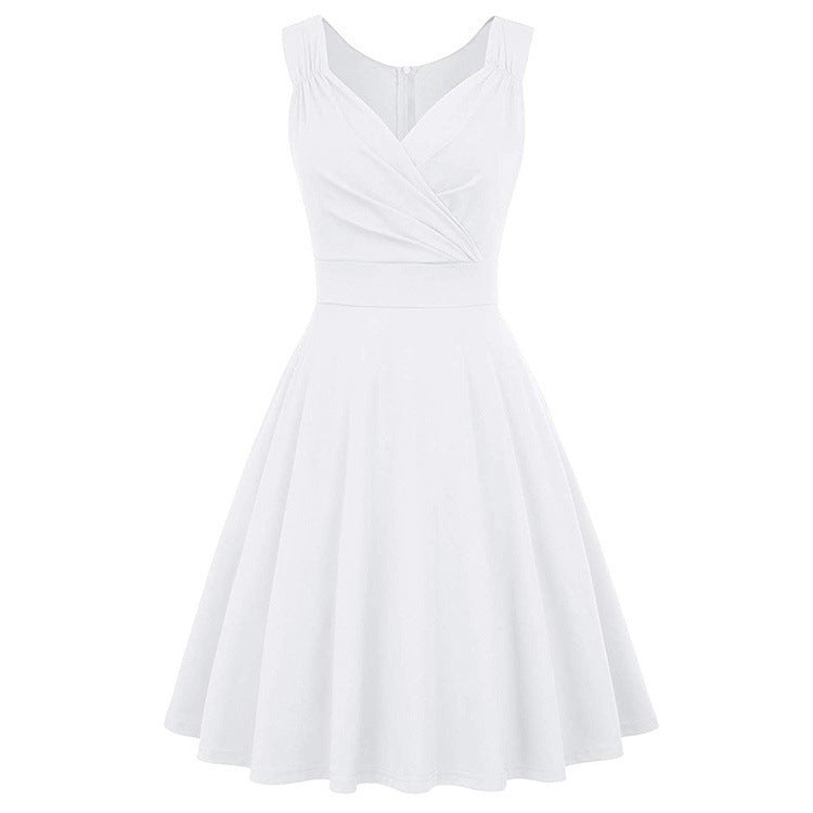 Damen A-Linien Kleid mit elegantem Wickeldesign und taillierter Silhouette WW