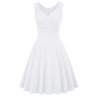 Damen A-Linien Kleid mit elegantem Wickeldesign und taillierter Silhouette WW