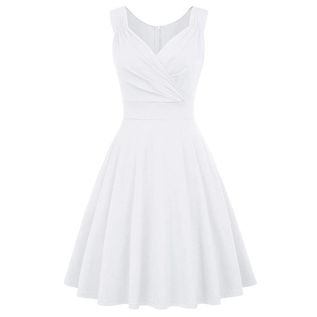 Damen A-Linien Kleid mit elegantem Wickeldesign und taillierter Silhouette WW