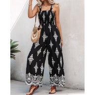 Damen Rüschenoberteil Weites Bein Jumpsuit WW