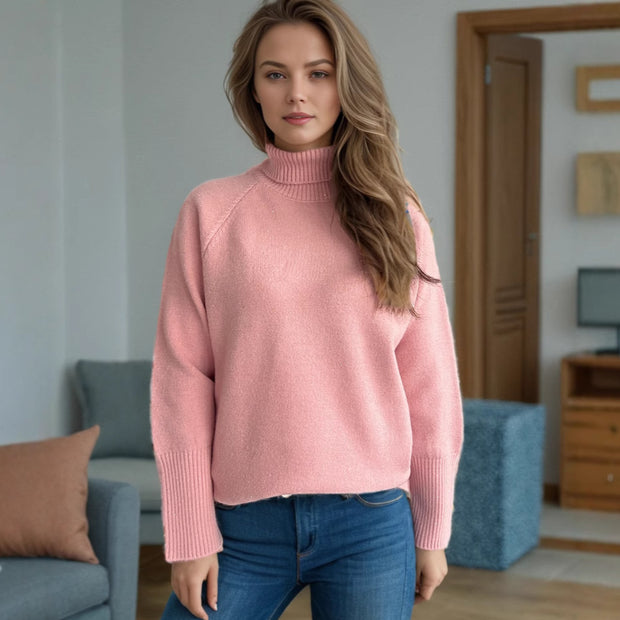 Damen Rollkragenpullover mit strukturiertem Design und Glitzerakzenten WW