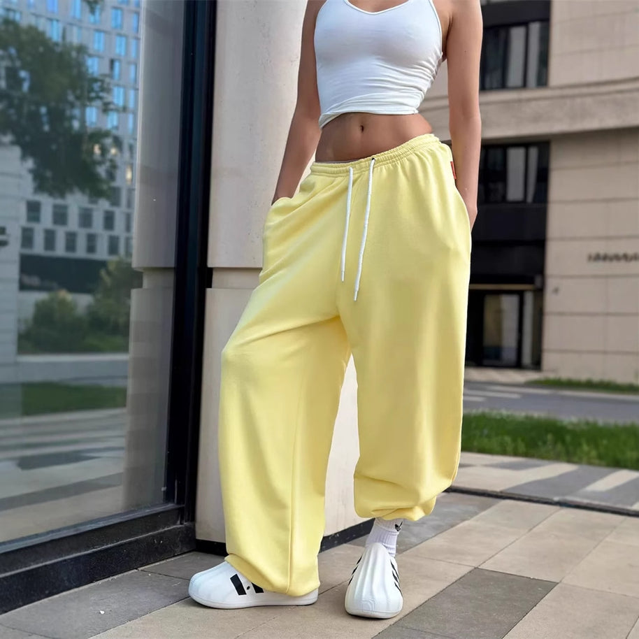 Damen bequeme Sweathose mit weitem Schnitt WW