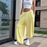Damen bequeme Sweathose mit weitem Schnitt WW