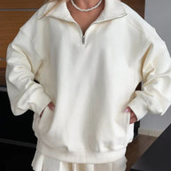 Damen sportlicher Pullover mit Reißverschluss WW