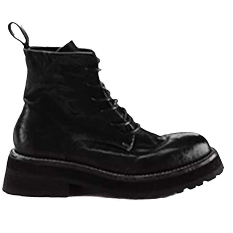 Damen robuste Schnürstiefel aus hochwertigem Leder mit rutschfester Sohle WW