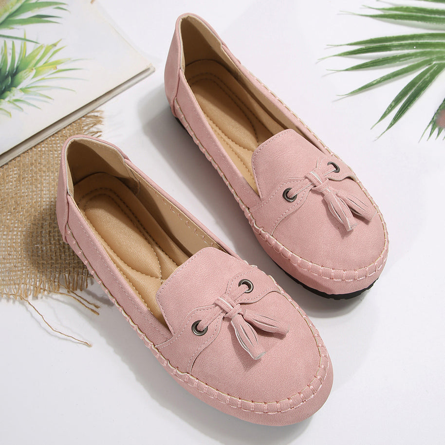 Damen bequeme Slipper mit dekorativem Bogen WW