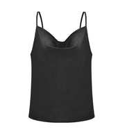 Damen Satin Top mit tiefem Ausschnitt und verstellbaren Trägern WW