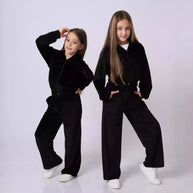 Damen Sportliches Fleece-Trainingsjacken-Set WW