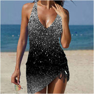 Damen Tankini mit verstellbarem Bund und funkelndem Glitzerdetail WW