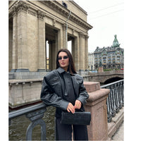 Damen Snacklederjacke mit lässigem Schnitt WW