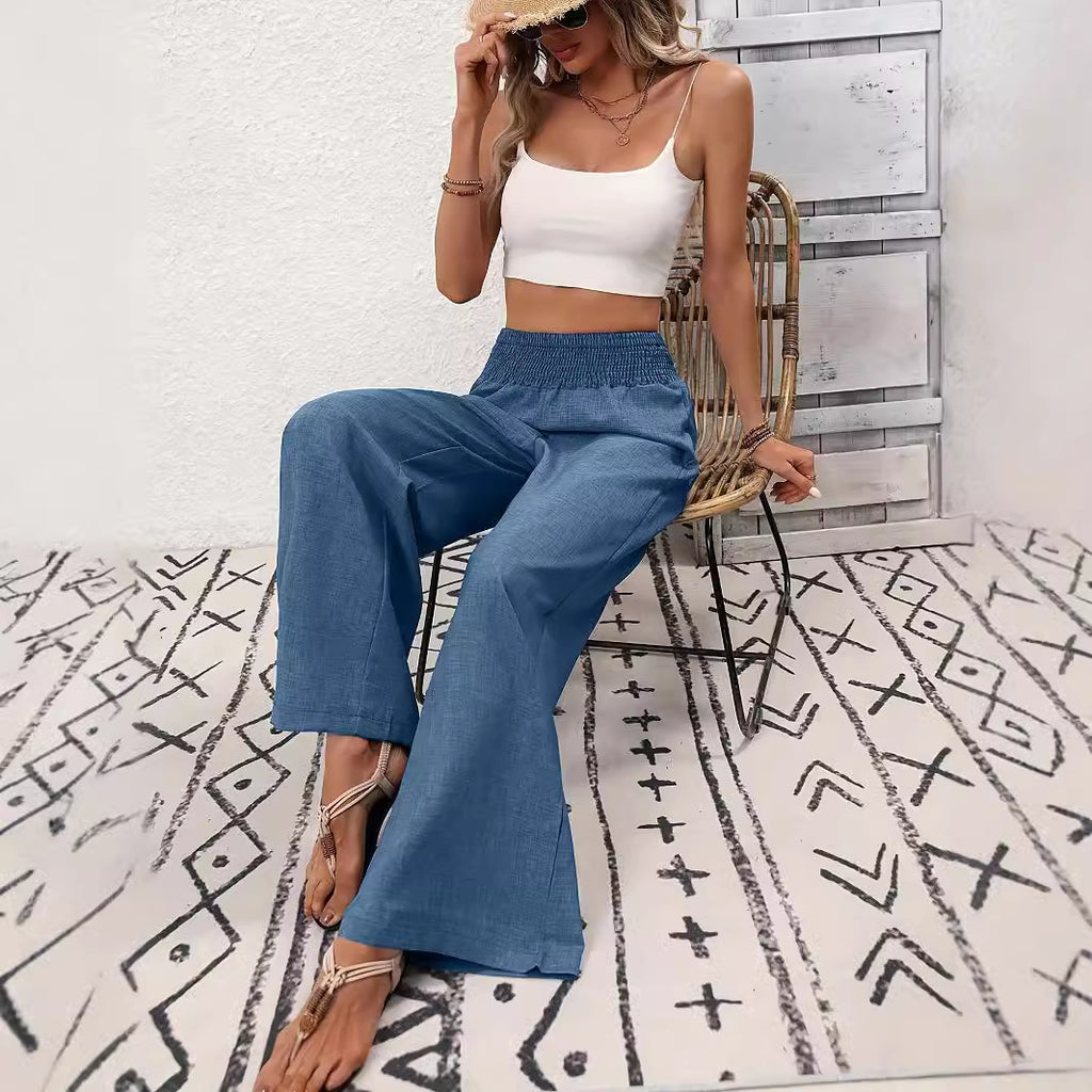 Damen Hochtaillierte Culotte Hosen WW