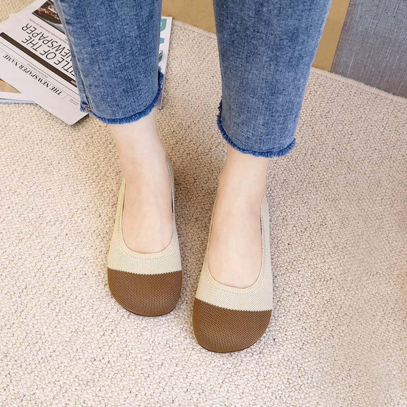 Damen atmungsaktive Ballerinas mit flexiblem Obermaterial WW
