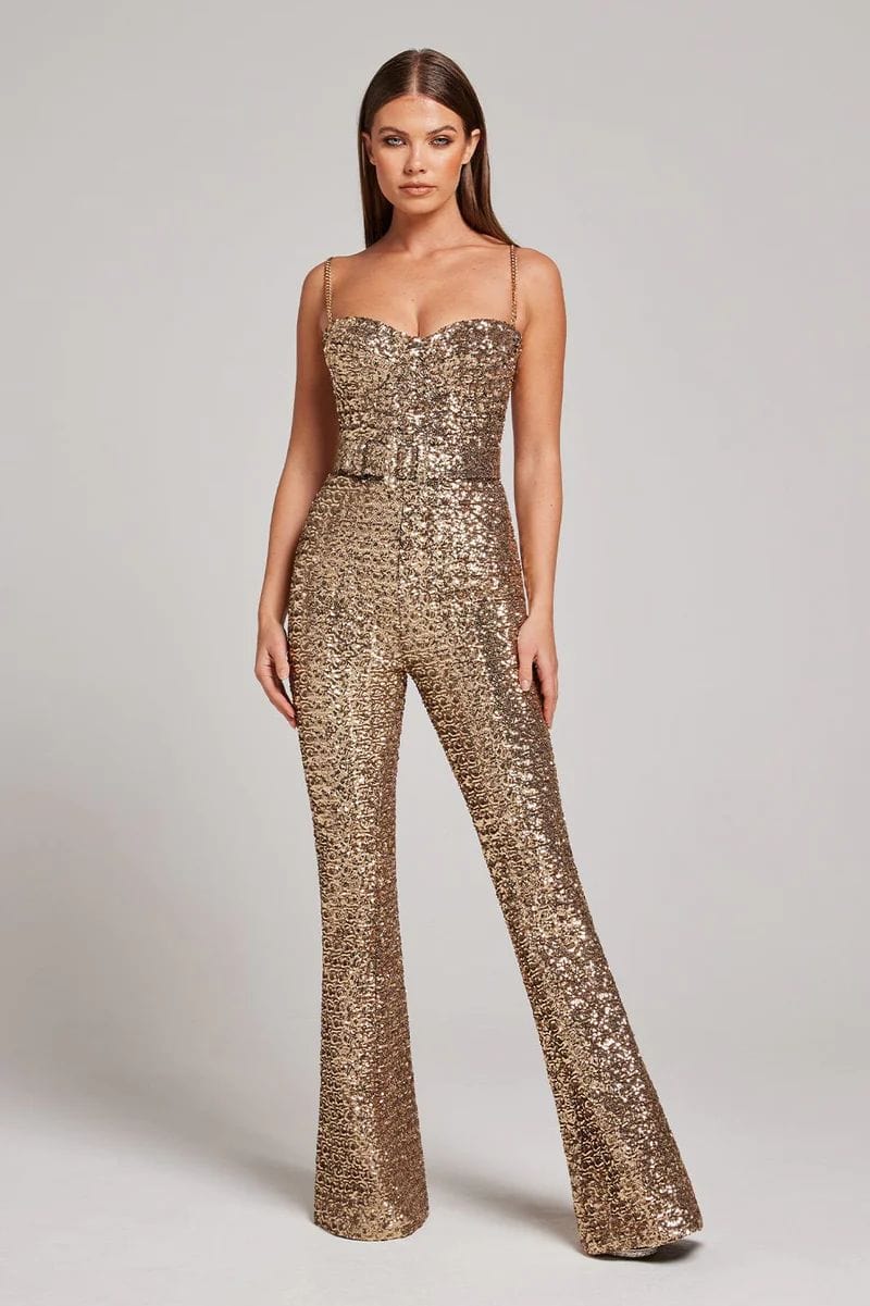 Damen-Jumpsuit mit Pailletten