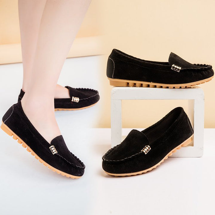 Damen Mokassins mit luxuriösen Dekorelementen und rutschfester Sohle W&W Mode