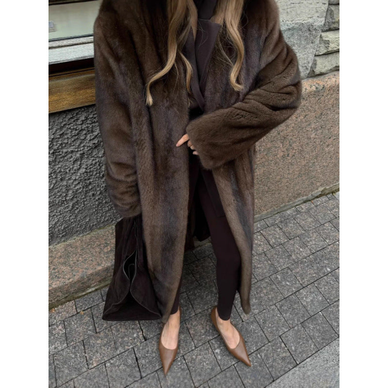 Damen Stilvoller Fleece-Mantel WW