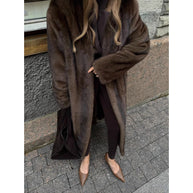 Damen Stilvoller Fleece-Mantel WW