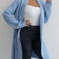 Damen Strickjacke mit offener Vorderseite und lässigem Schnitt WW