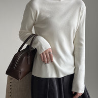 WW Halbturtleneck gebürsteter Soft-Touch-Pullover