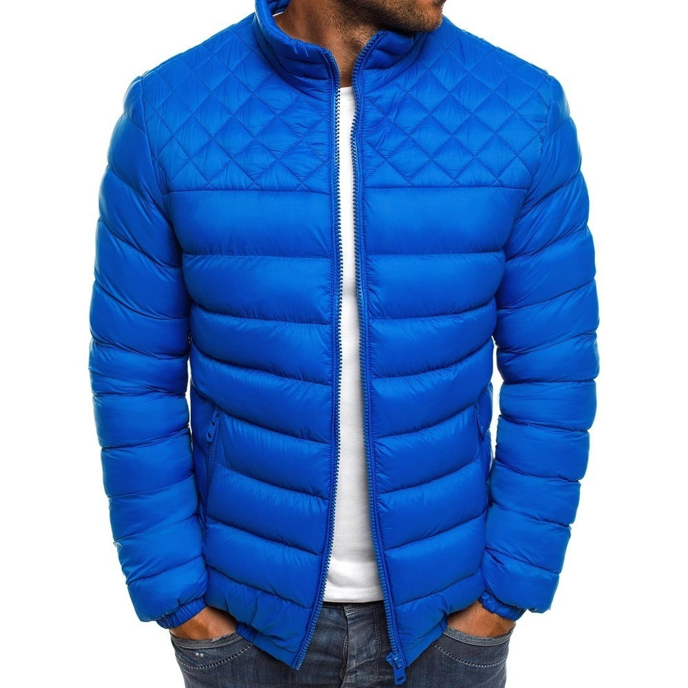Herren Steppjacke mit hohem Kragen und elastischen Bündchen WW
