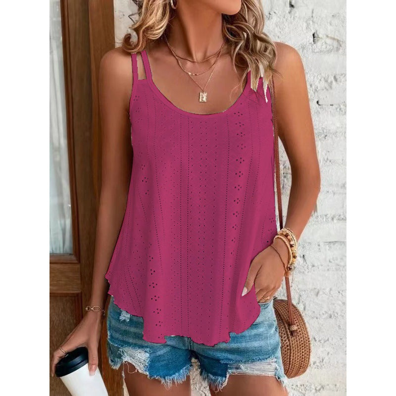 Damen luftiges Spitzen-Top mit feinen Details WW