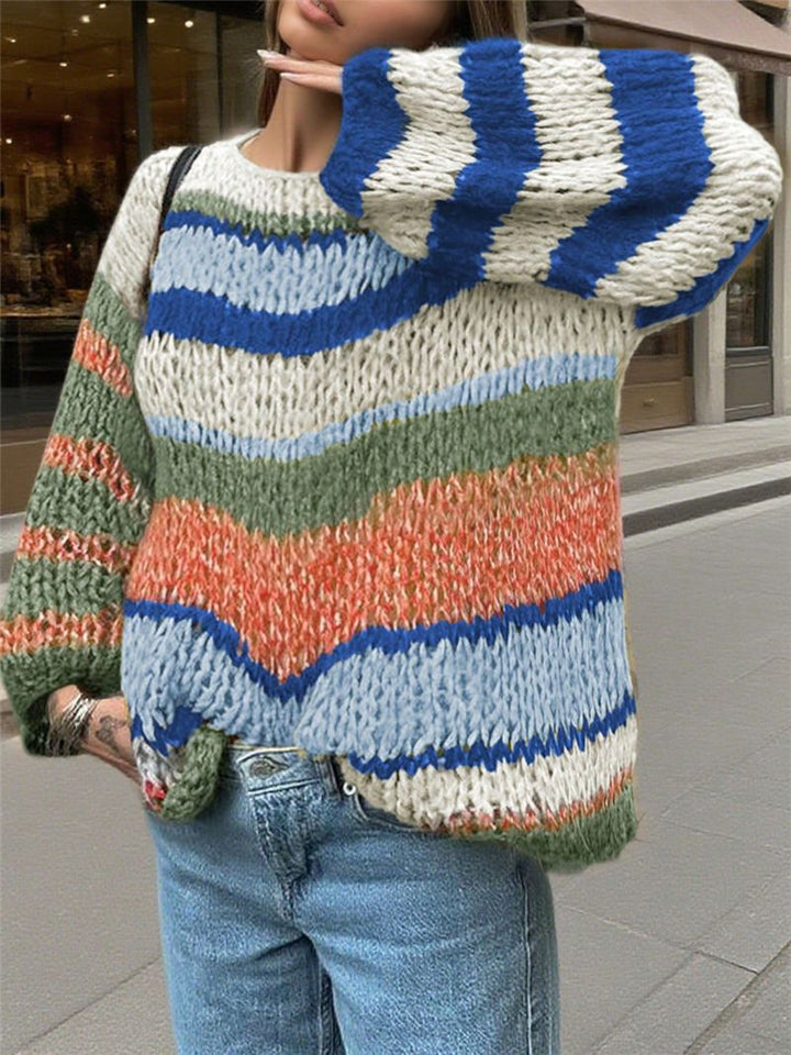 Gestreifte offene jacke